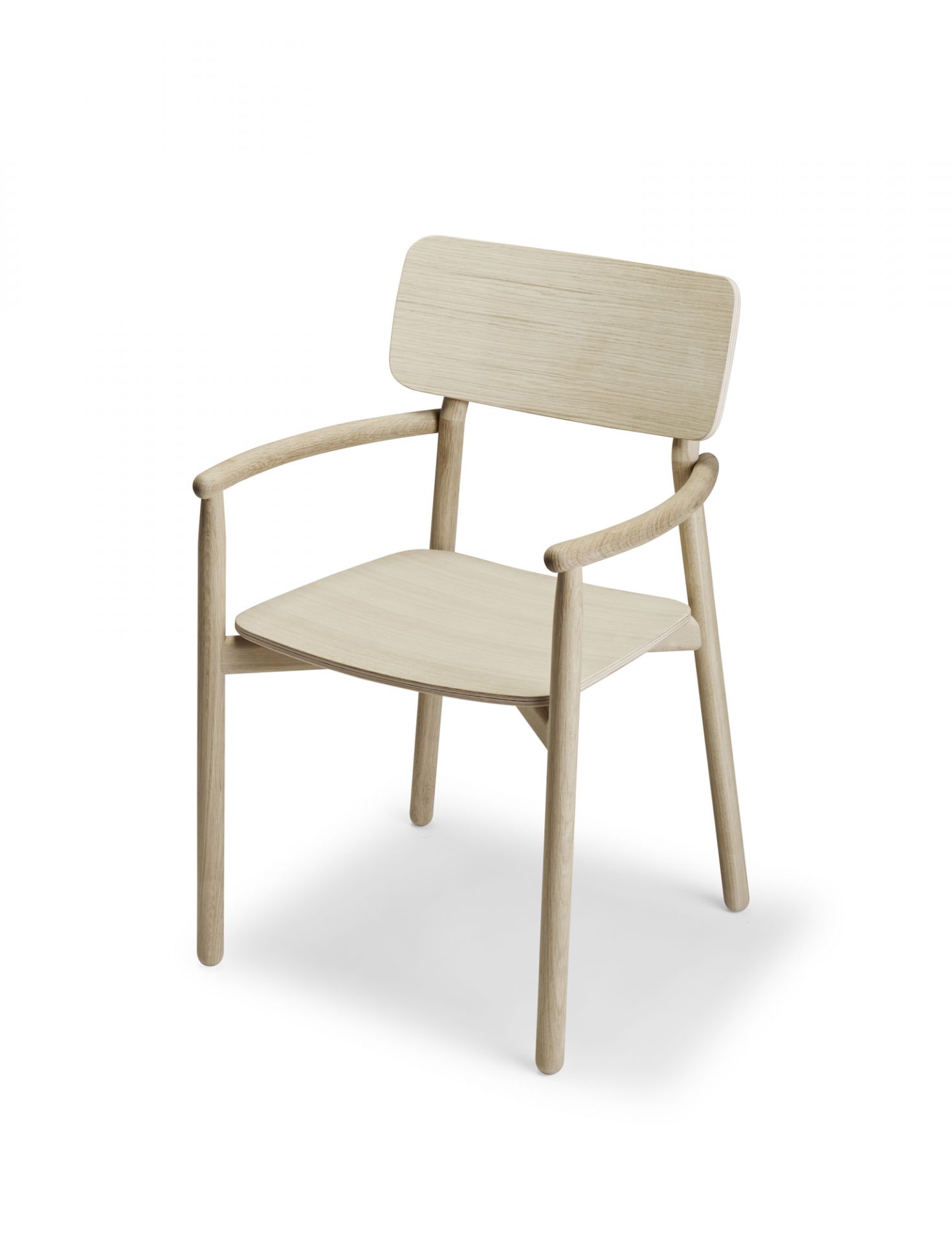 Hven Armchair Stuhl aus Eiche von Skagerak by Fritz Hansen, heller Holzstuhl mit Armlehnen.
